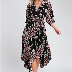 Lulus Faux Wrap Dress Size XS